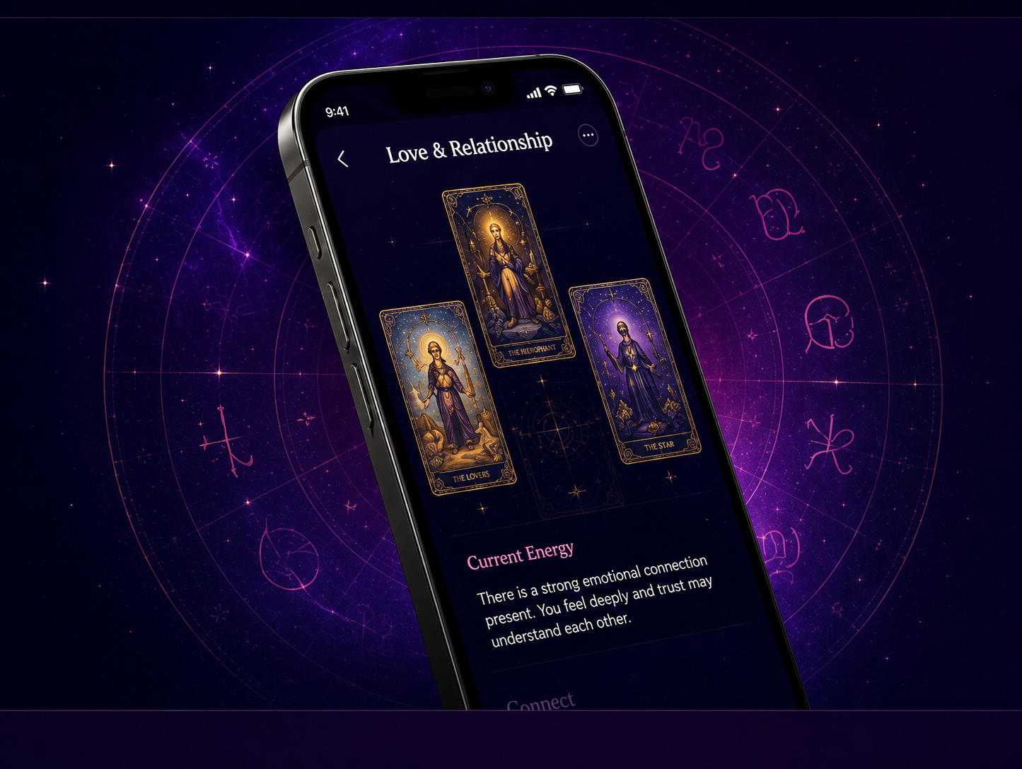 NOW TAROT app: Love & Relationship tarot spread